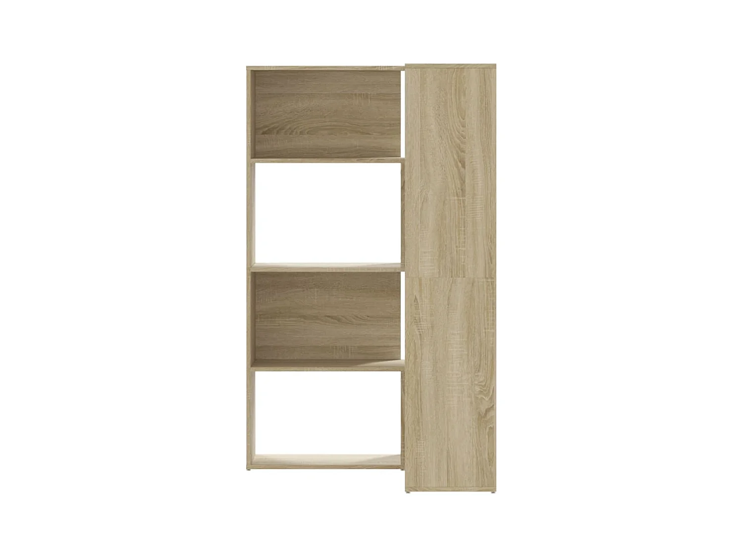 Boekenkast 4-laags hoek 85x85x140 cm bewerkt hout sonoma eiken