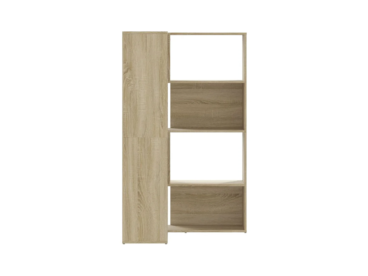 Boekenkast 4-laags hoek 85x85x140 cm bewerkt hout sonoma eiken