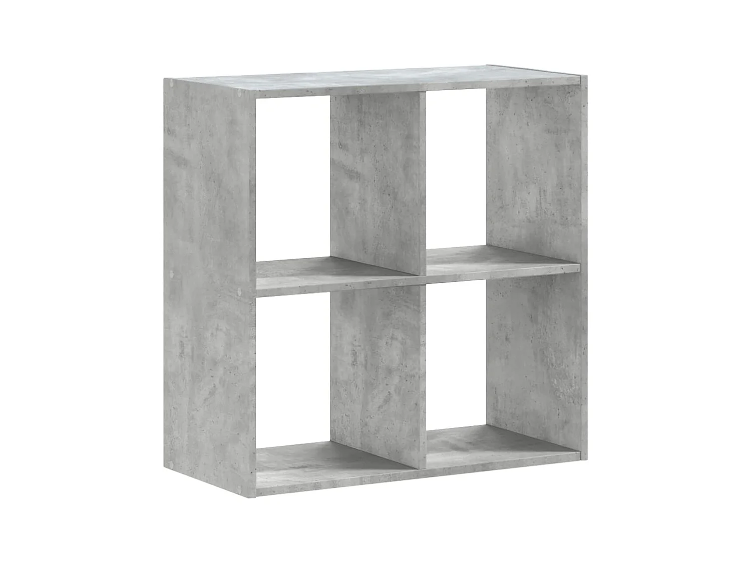 Bibliothèque gris béton 68,5x32x68,5 cm bois d'ingénierie