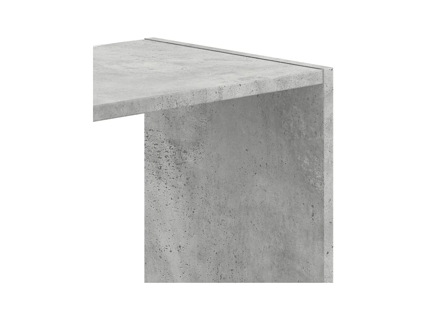 Bibliothèque gris béton 68,5x32x68,5 cm bois d'ingénierie