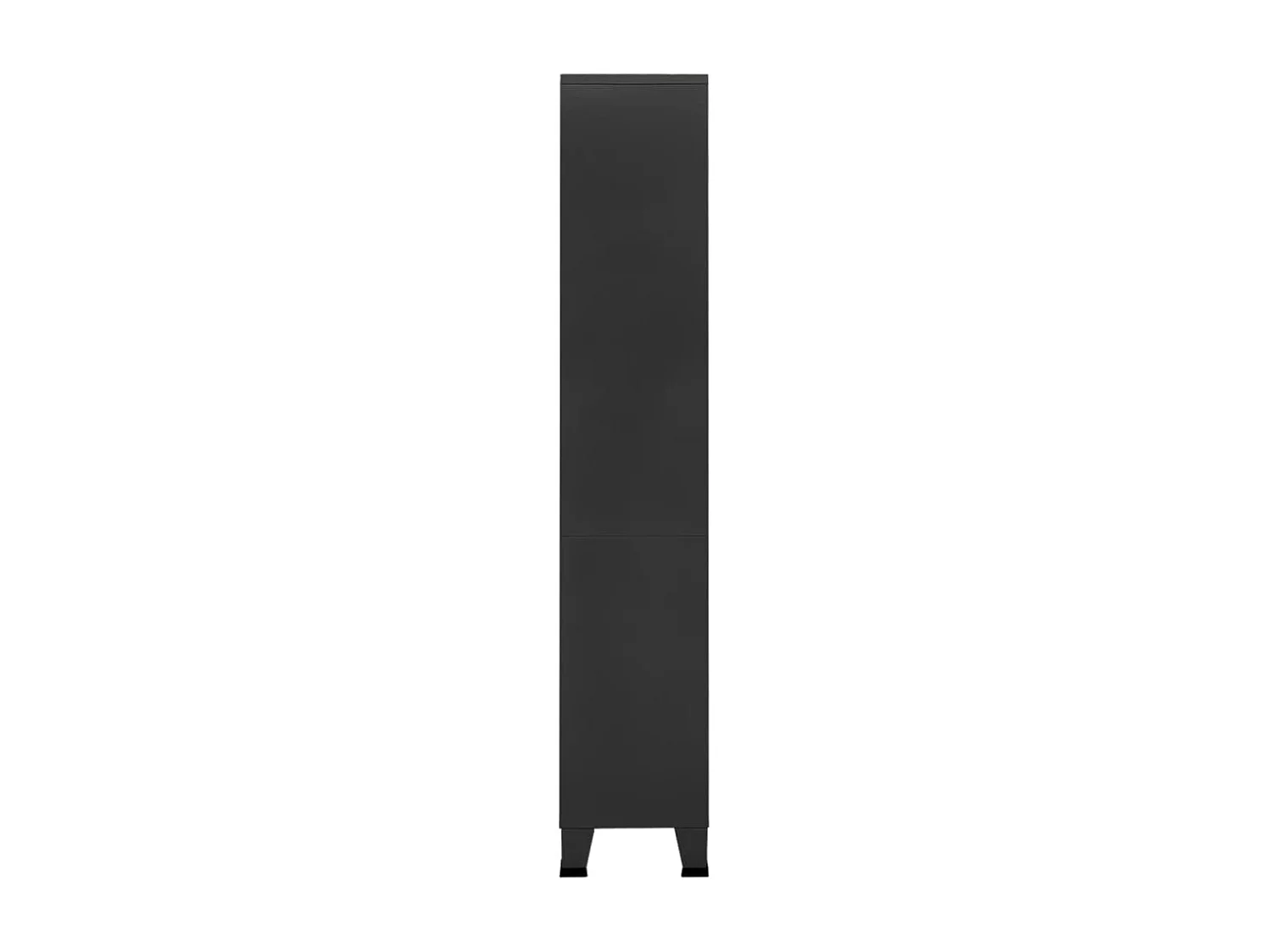Bibliothèque industrielle Anthracite 80x32x180 cm Acier
