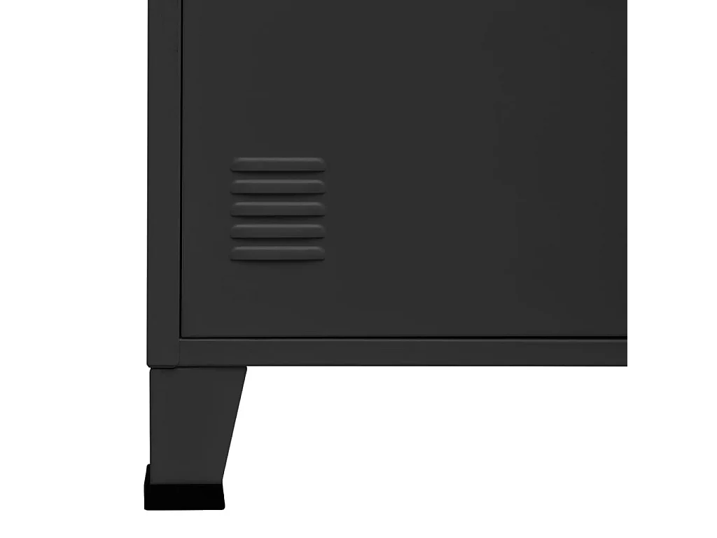 Bibliothèque industrielle Anthracite 80x32x180 cm Acier