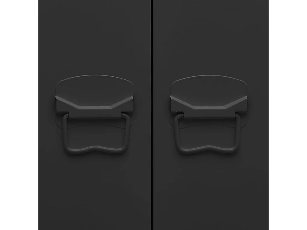 Bibliothèque industrielle Anthracite 80x32x180 cm Acier