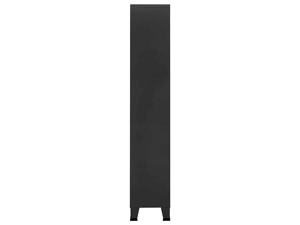 Bibliothèque industrielle Anthracite 80x32x180 cm Acier