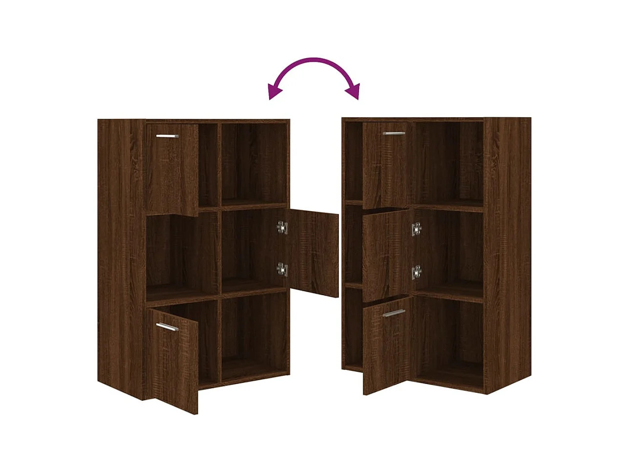 Armoire de rangement Chêne marron 60x29,5x90 cm