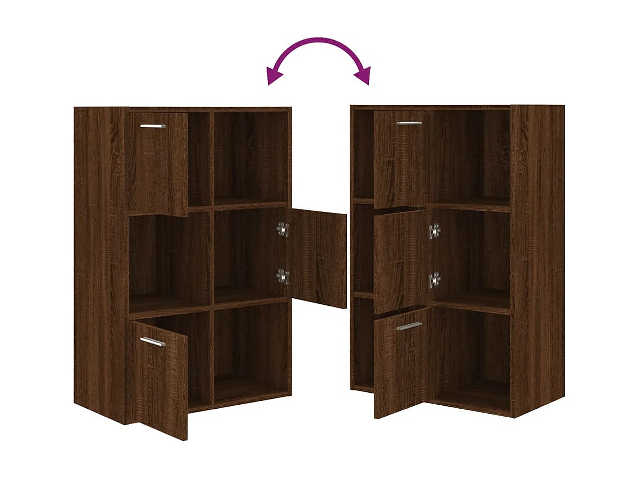 Armoire de rangement Chêne marron 60x29,5x90 cm