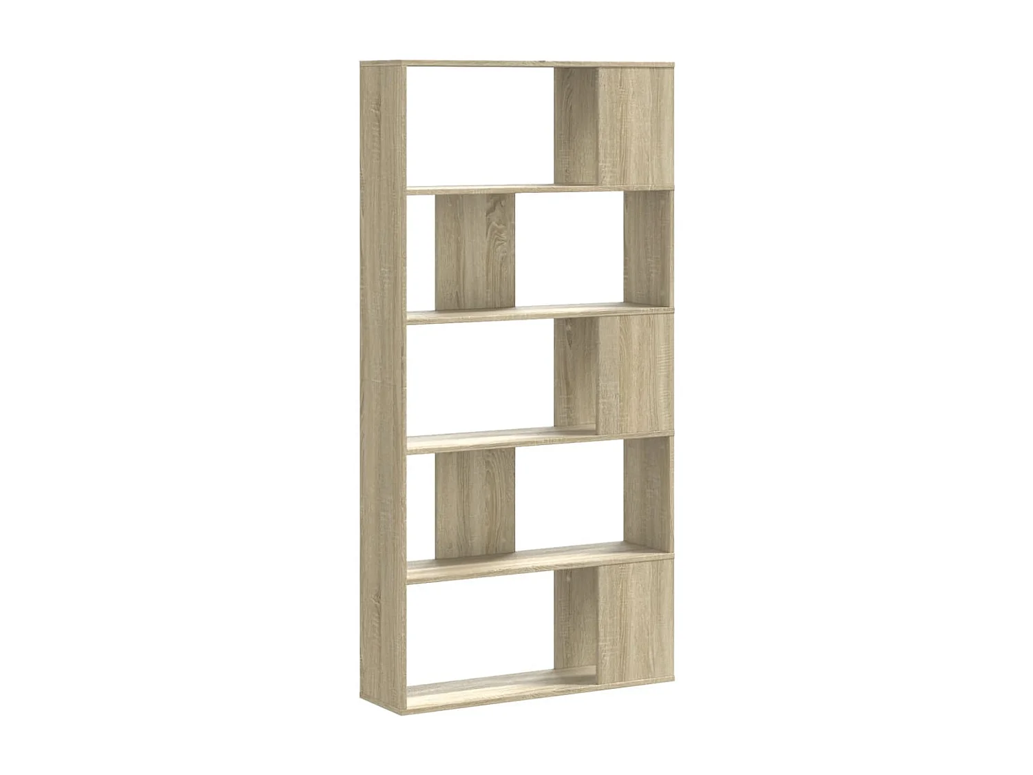 Libreria 5 Ripiani Rovere Sonoma 80,5x23,5x162,5cm Multistrato