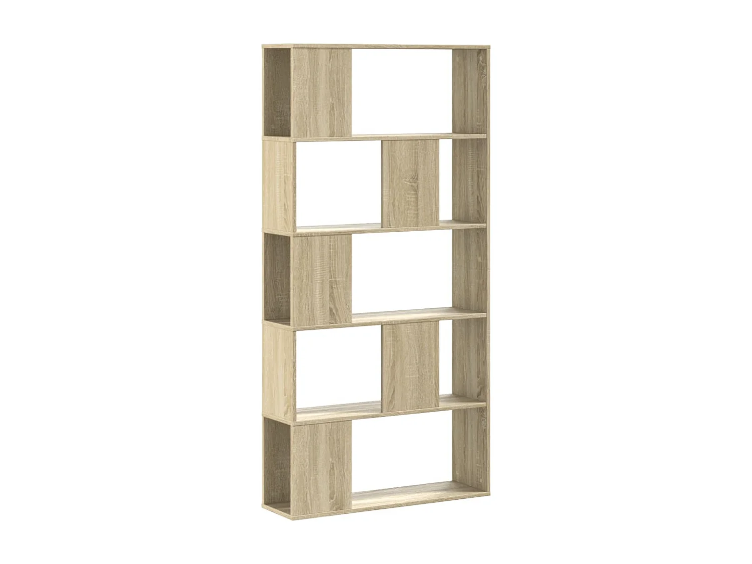 Libreria 5 Ripiani Rovere Sonoma 80,5x23,5x162,5cm Multistrato