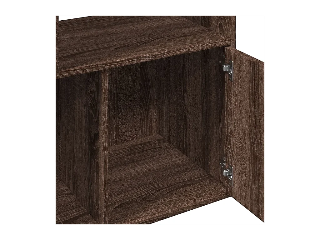 Bibliothèque chêne marron 70x36x189 cm bois d'ingénierie