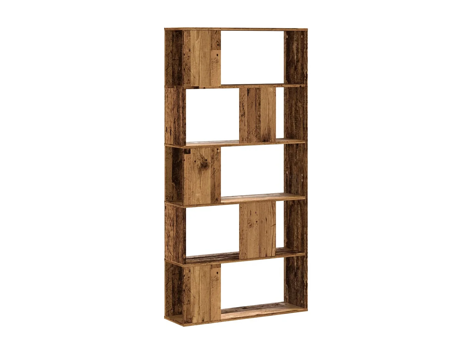 Bücherregal 5 Böden Altholz 80,5x23,5x162,5 cm Holzwerkstoff