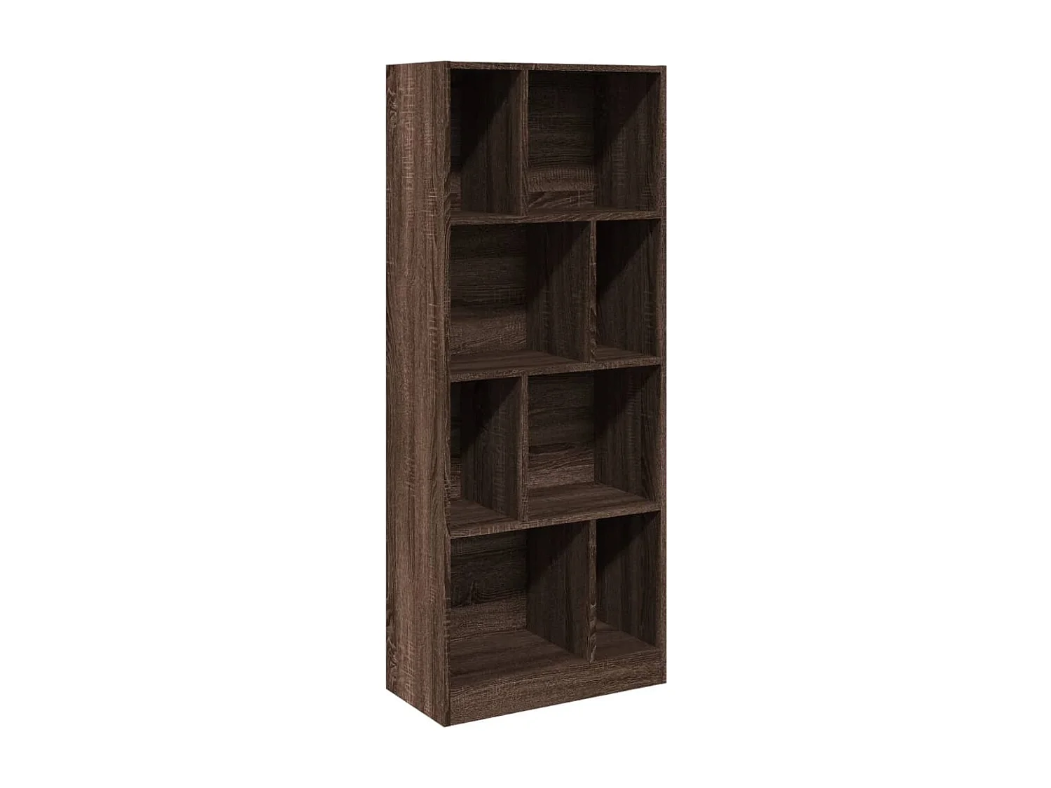 Bibliothèque chêne marron 57x28,5x141 cm bois d'ingénierie