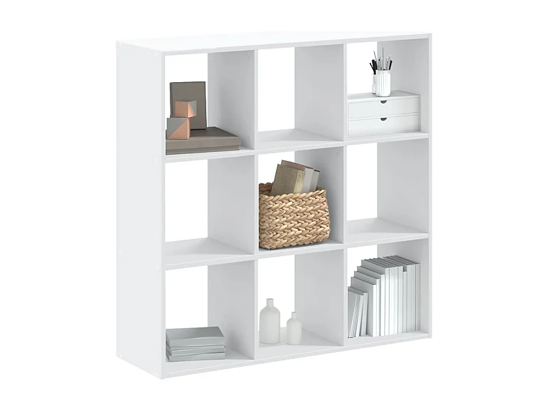 Bibliothèque blanc 102x32x102 cm bois d'ingénierie