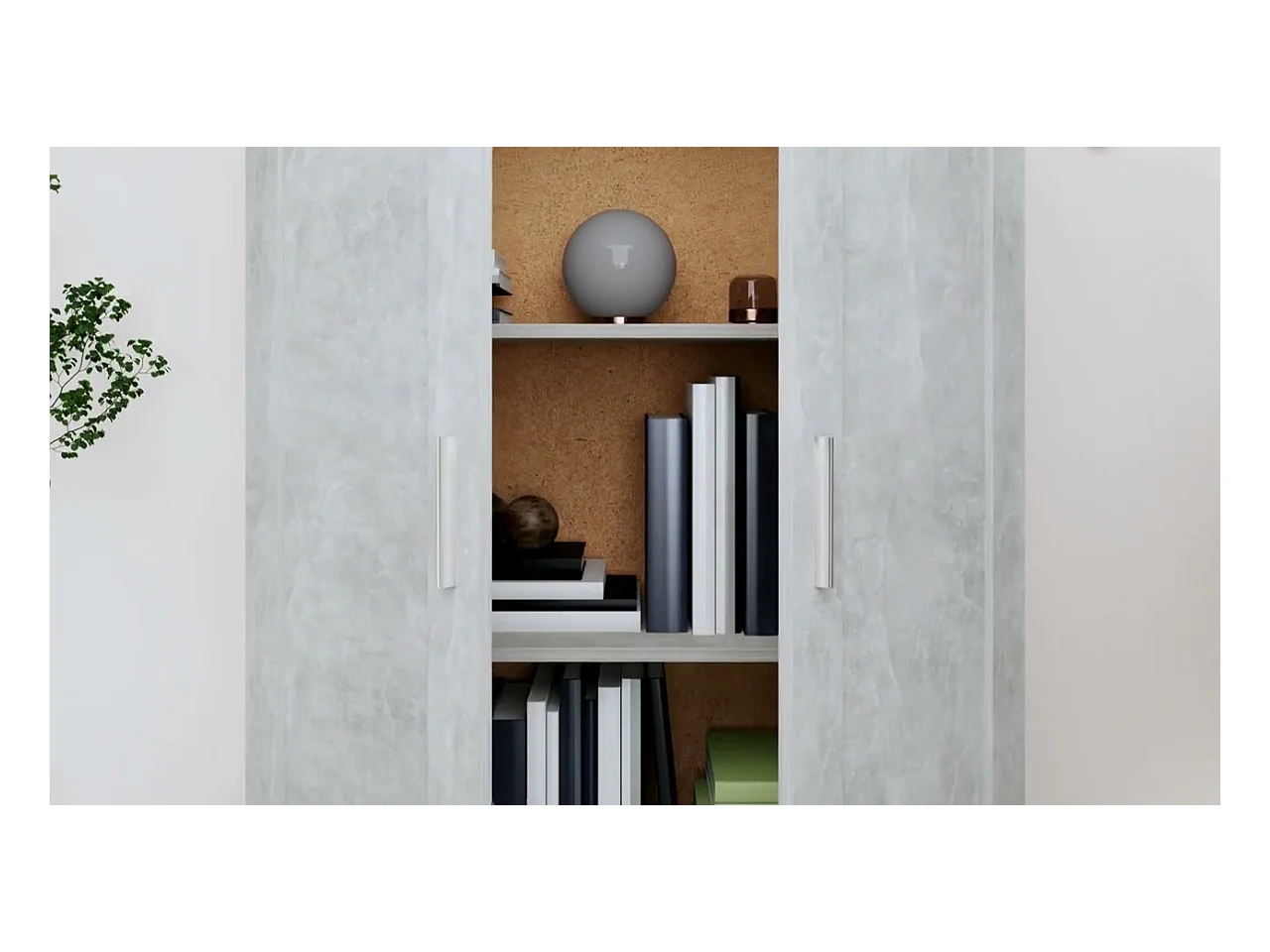 Bibliothèque Gris béton 82,5x30,5x115 cm Bois d'ingénierie