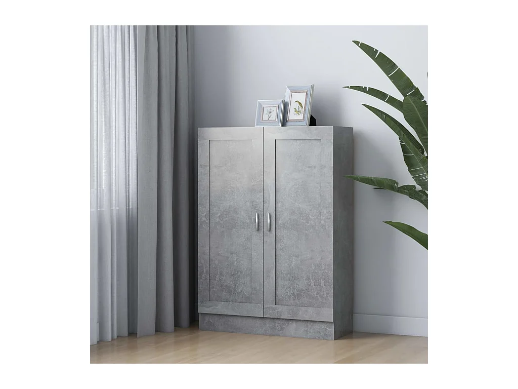 Bibliothèque Gris béton 82,5x30,5x115 cm Bois d'ingénierie