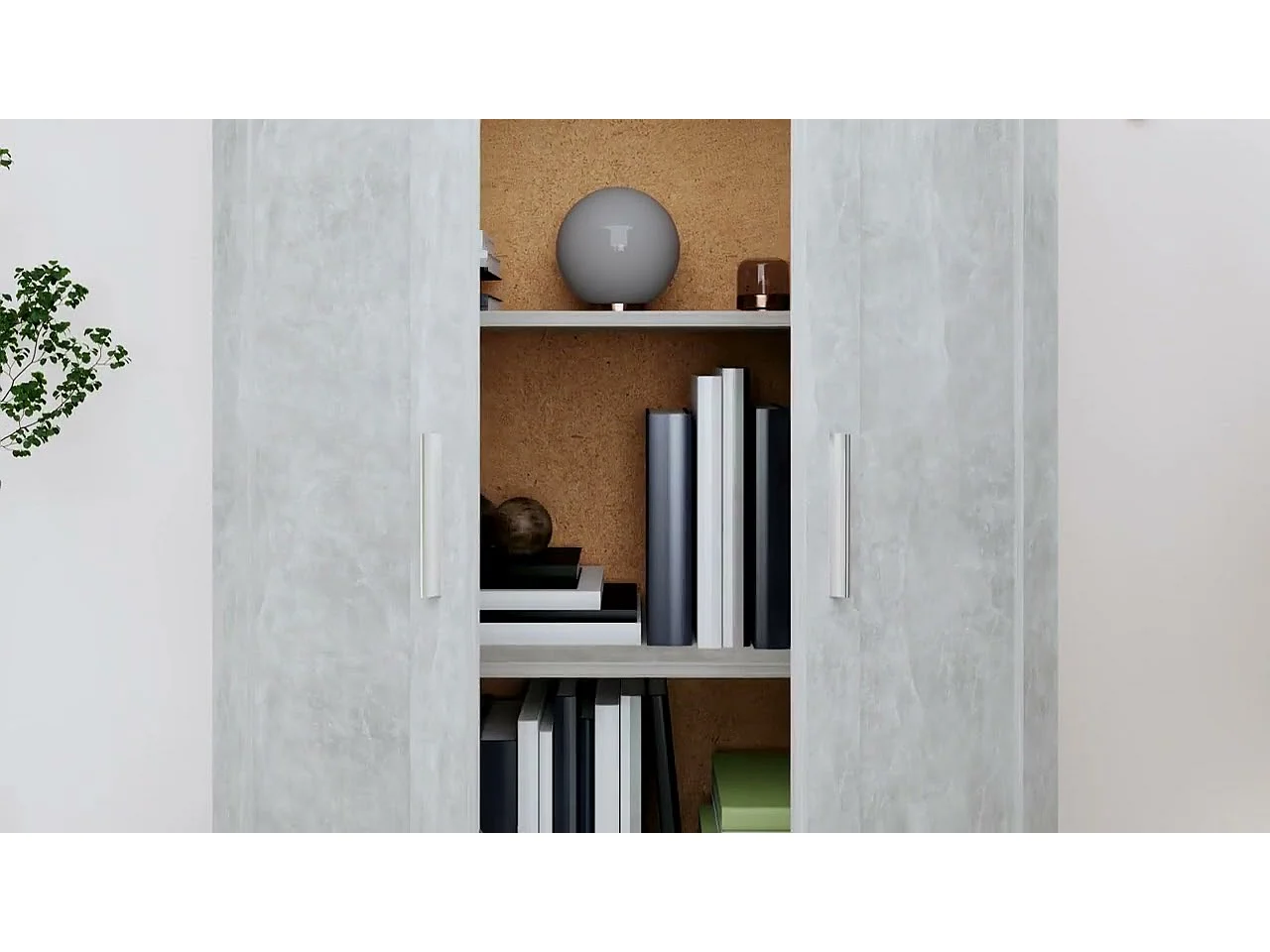 Bibliothèque Gris béton 82,5x30,5x115 cm Bois d'ingénierie