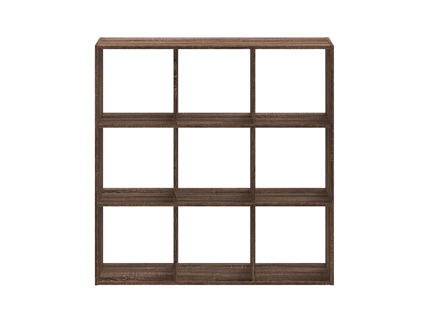 Boekenkast 102x32x102 cm bewerkt hout bruin eikenkleur