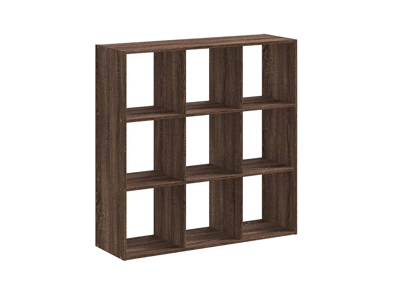 Boekenkast 102x32x102 cm bewerkt hout bruin eikenkleur
