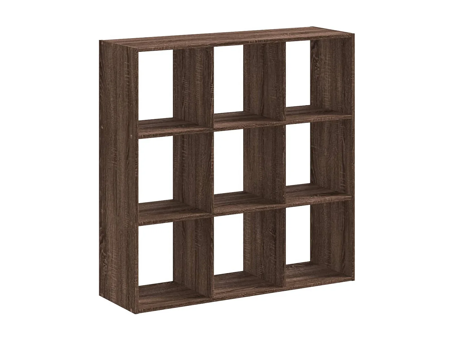 Bibliothèque chêne marron 102x32x102 cm bois d'ingénierie