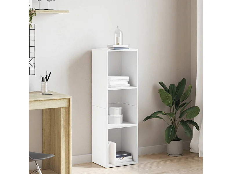 Bibliothèque/Meuble TV Blanc 36x30x114 cm Bois d'ingénierie