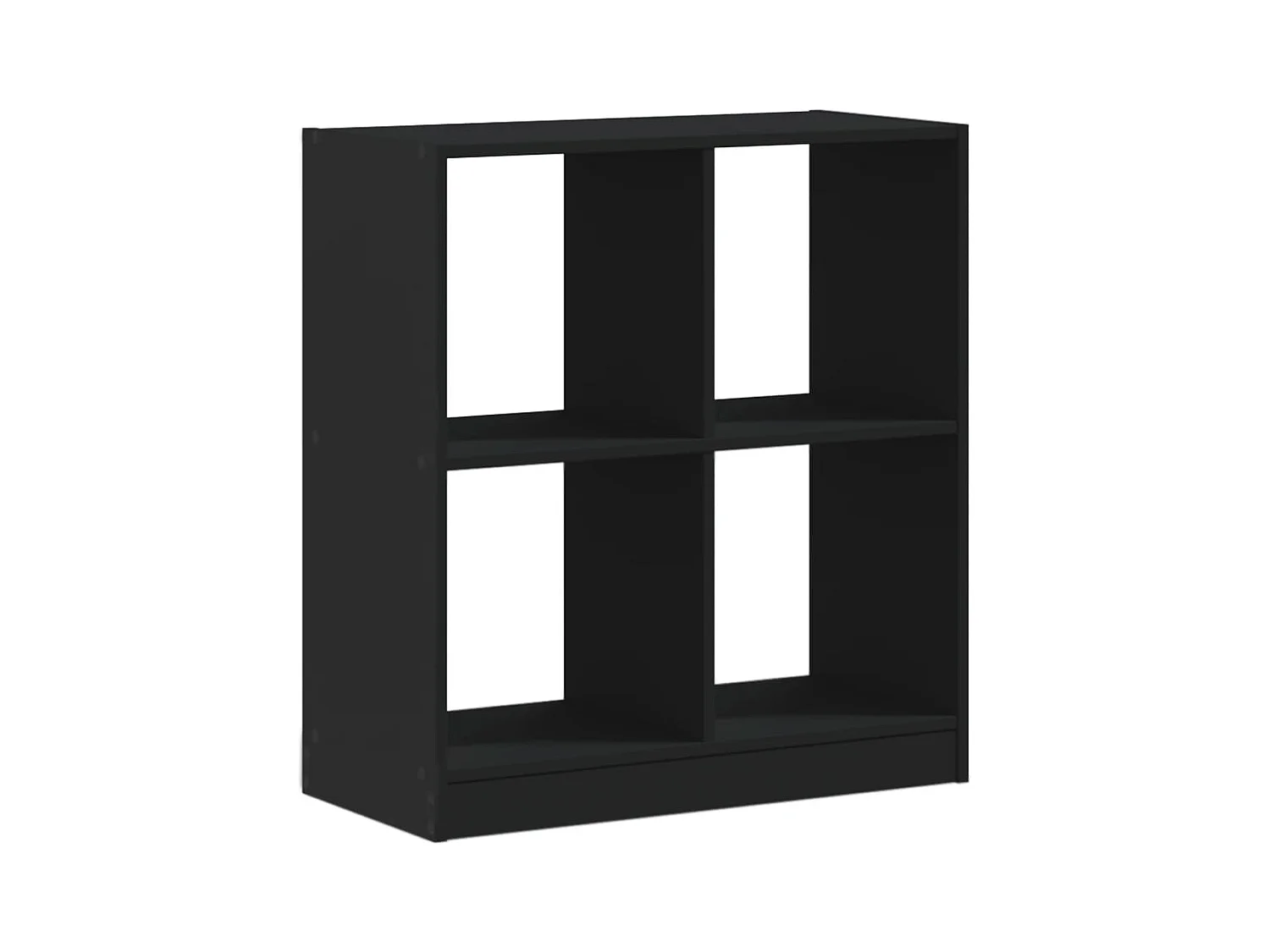 Bibliothèque noir 68,5x32x75 cm bois d'ingénierie