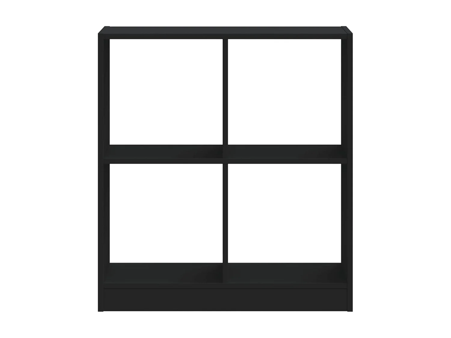 Bibliothèque noir 68,5x32x75 cm bois d'ingénierie