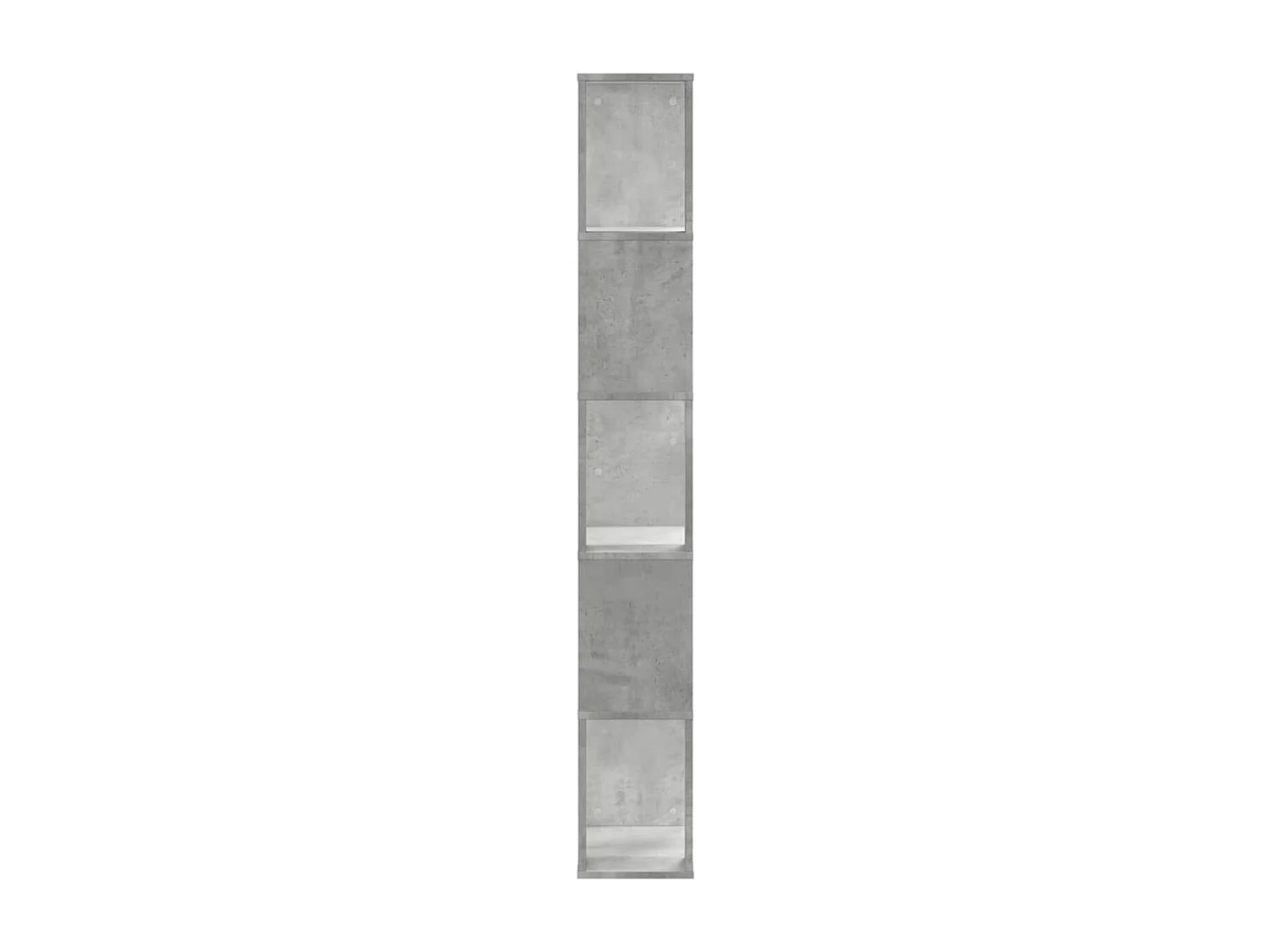 Bibliothèque 5 niveaux gris béton bois d'ingénierie