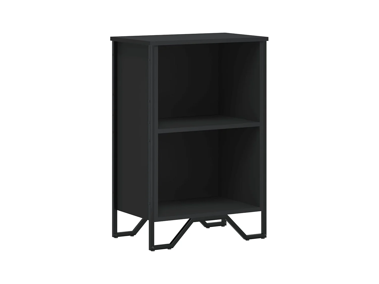 Bibliothèque noir 50x31x74,5 cm bois d'ingénierie