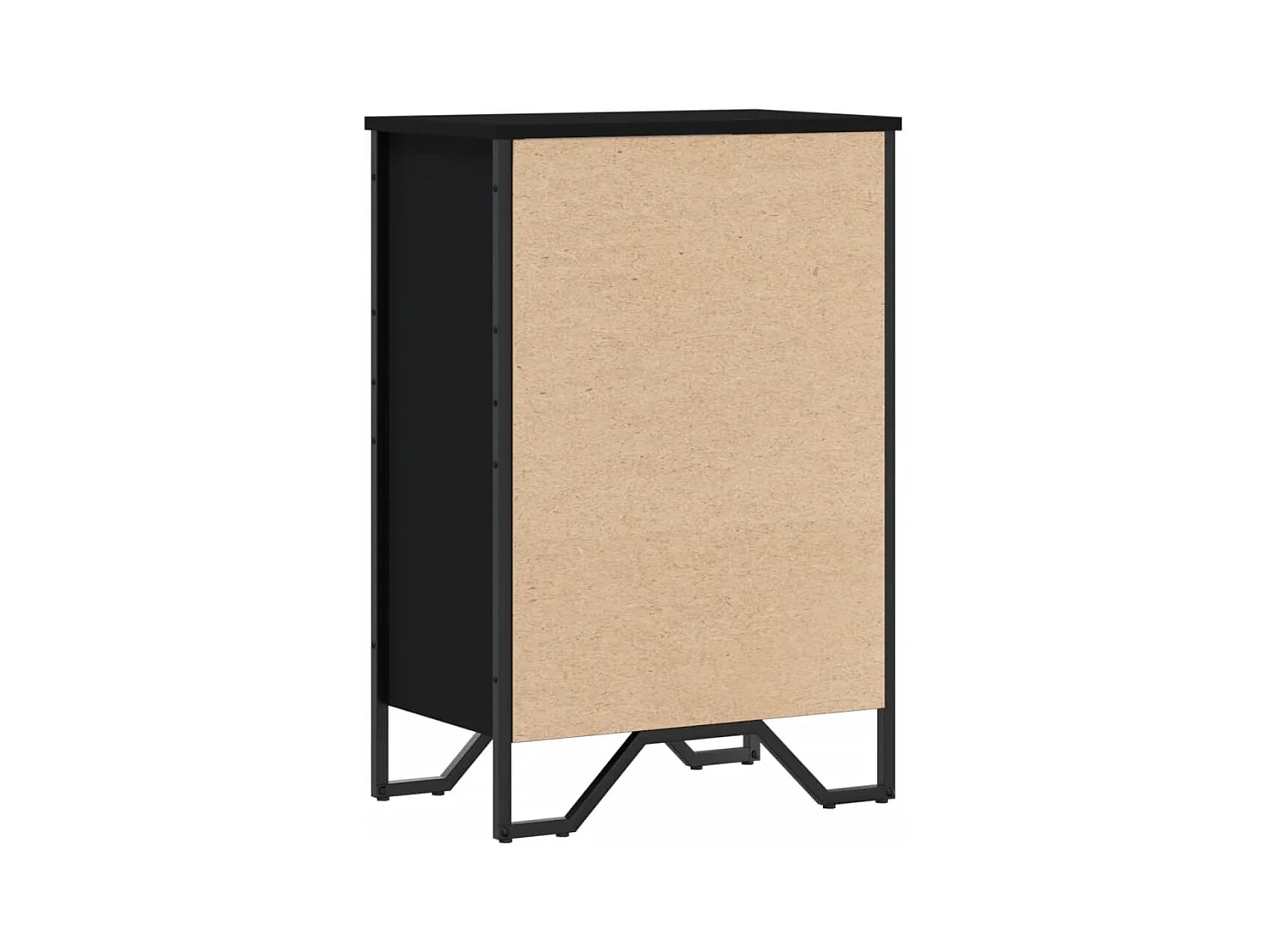 Bibliothèque noir 50x31x74,5 cm bois d'ingénierie