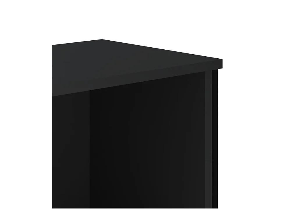 Bibliothèque noir 50x31x74,5 cm bois d'ingénierie