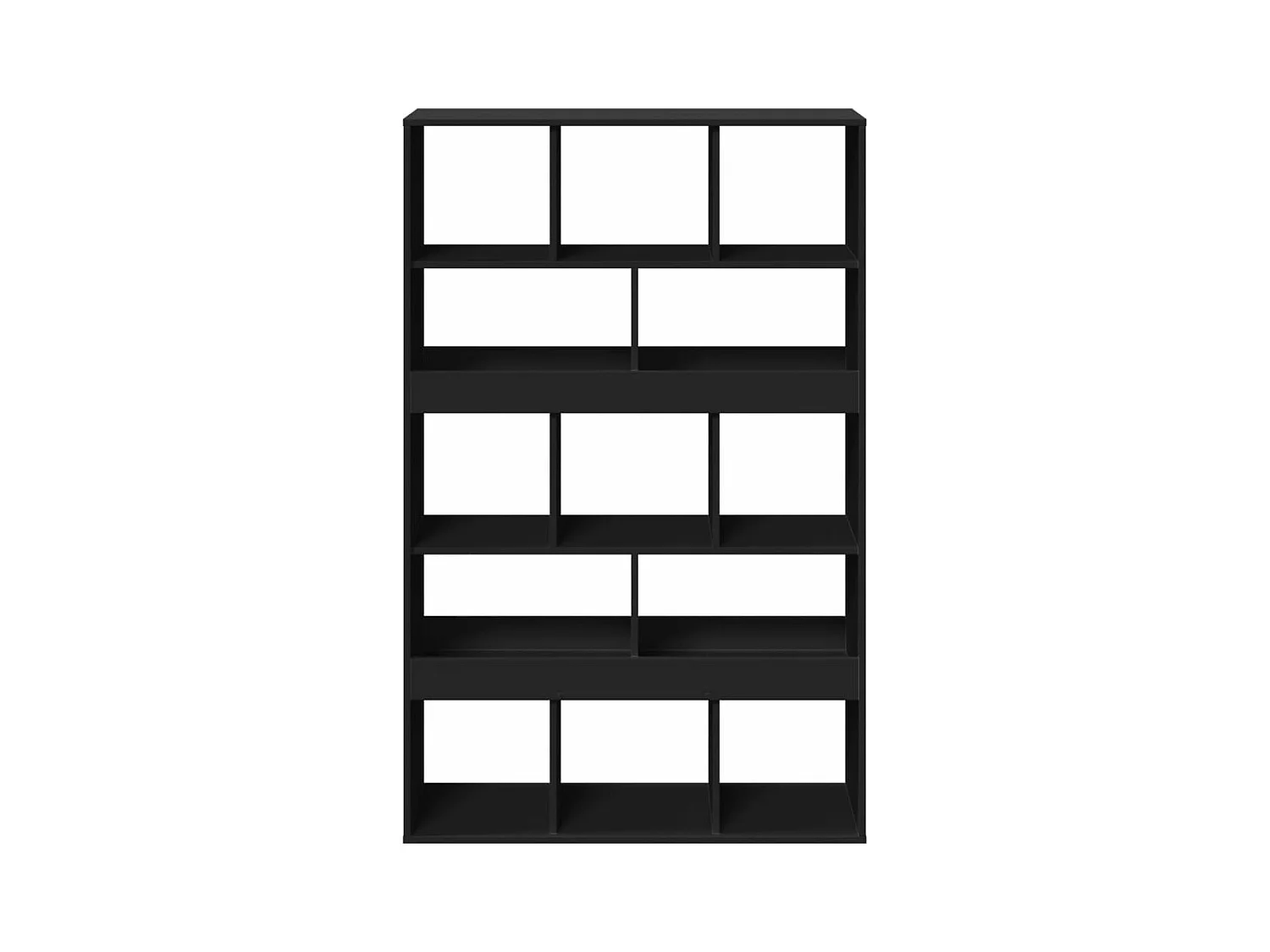 Kamerscherm 100x33x156,5 cm bewerkt hout zwart