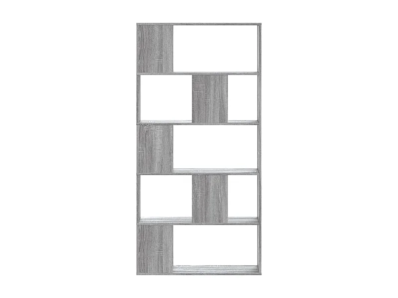 Bücherregal 5 Böden Grau Sonoma 80,5x23,5x162,5 Holzwerkstoff