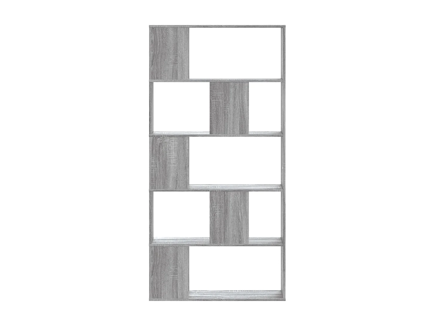 Boekenkast 5-laags 80,5x23,5x162,5 cm bewerkt hout grijs sonoma