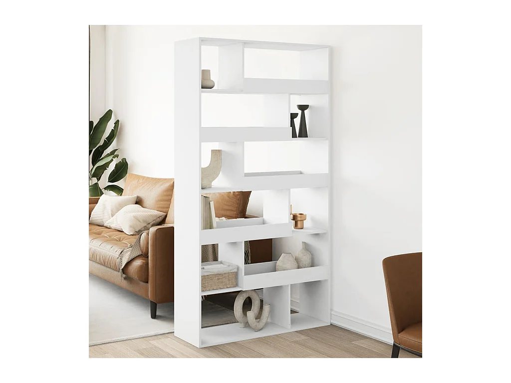 Cloison de séparation blanc 100x33x187,5 cm bois d'ingénierie