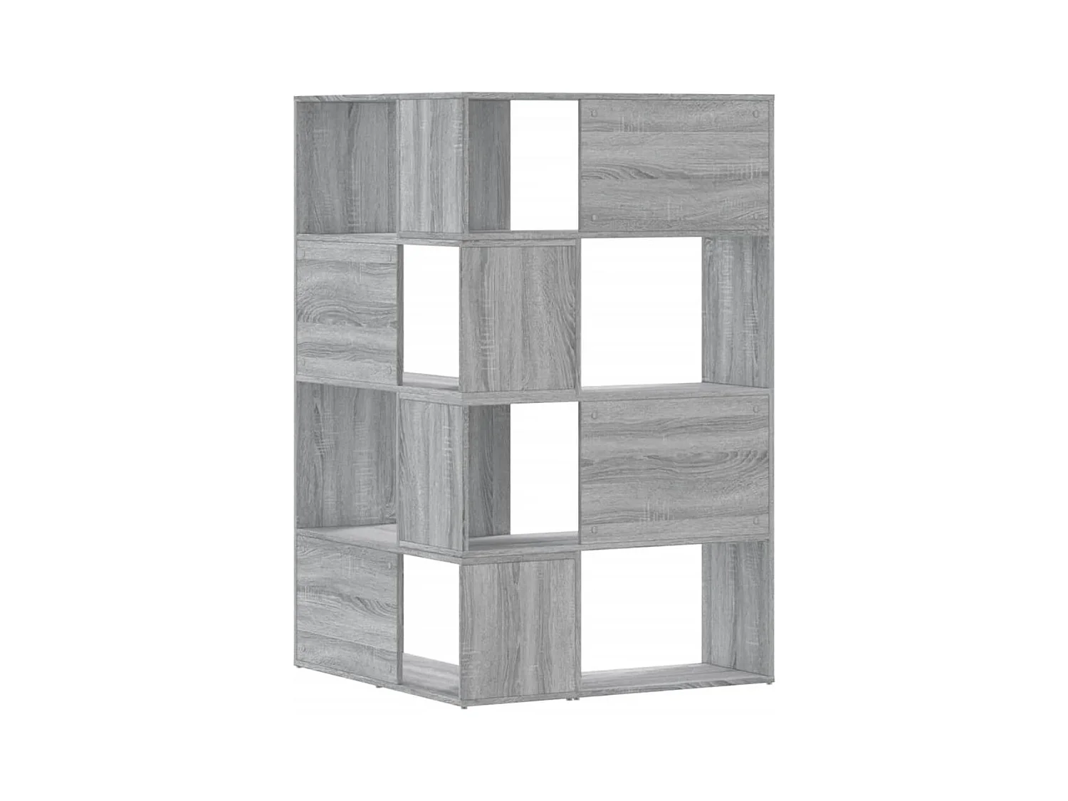 Eck-Bücherregal 4 Etagen Grau Sonoma 85x85x140 cm Holzwerkstoff
