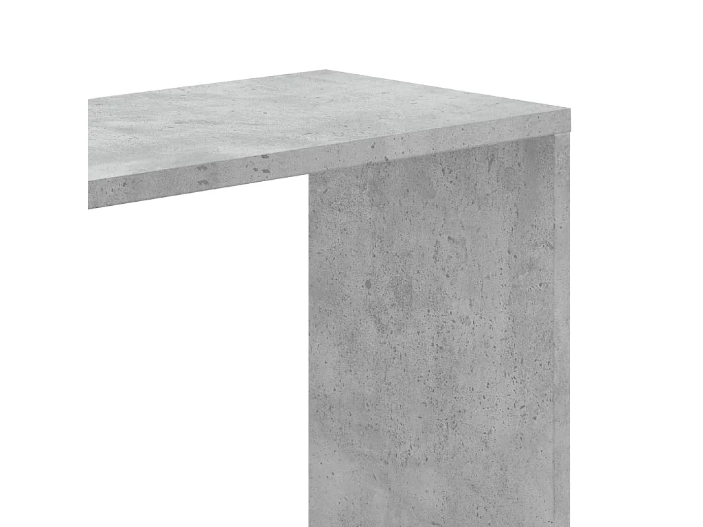 Bibliothèque 5 niveaux gris béton bois d'ingénierie