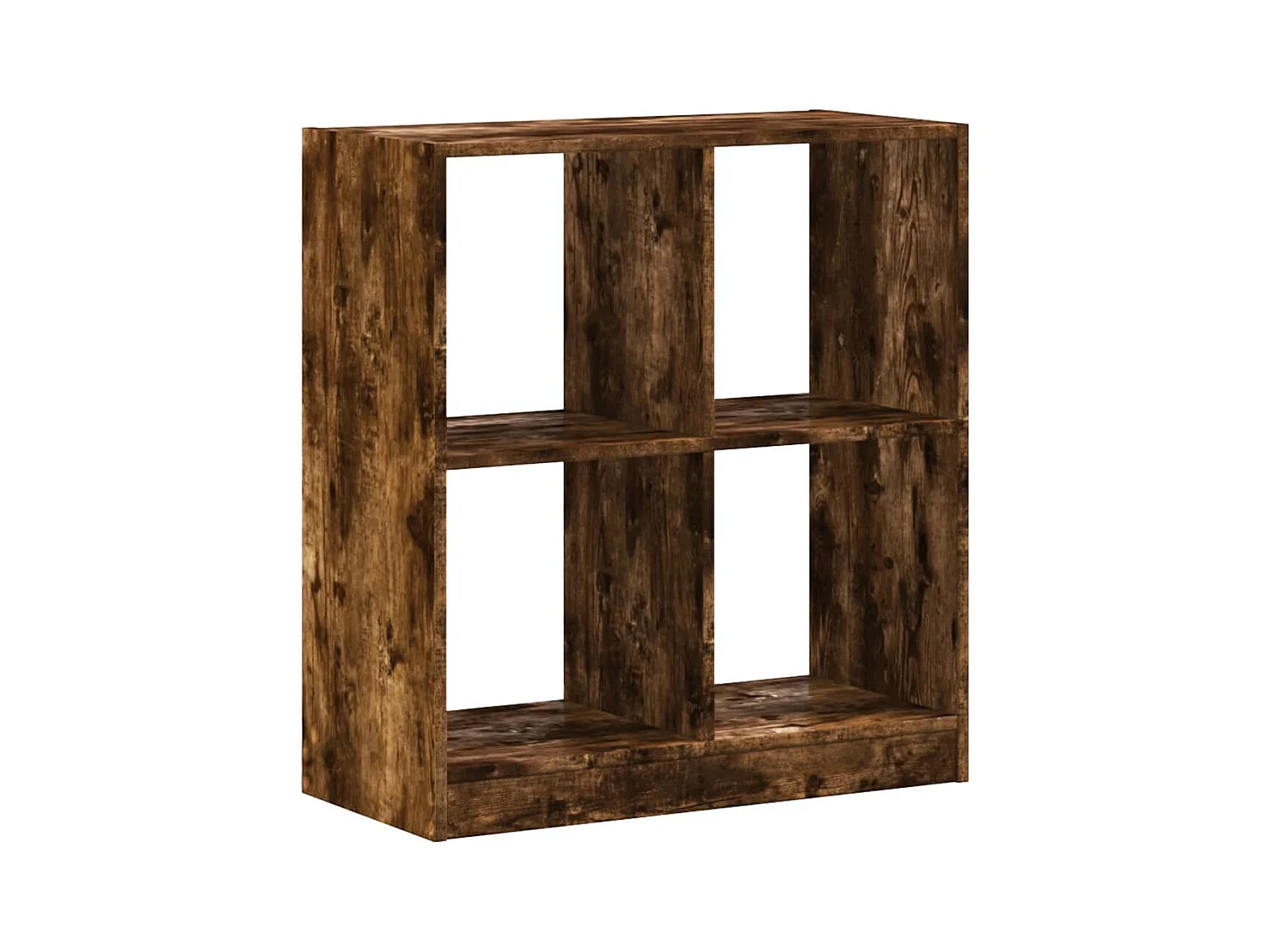 Bibliothèque chêne fumé 68,5x32x75 cm bois d'ingénierie
