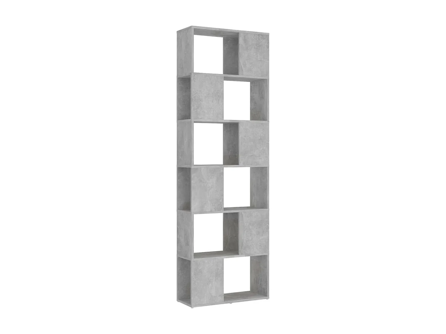 Bibliothèque/Séparateur de pièce Gris béton 60x24x186 cm