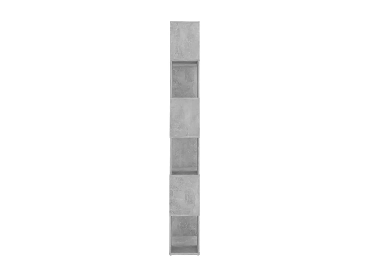 Bibliothèque/Séparateur de pièce Gris béton 60x24x186 cm