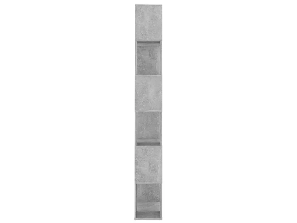 Bibliothèque/Séparateur de pièce Gris béton 60x24x186 cm