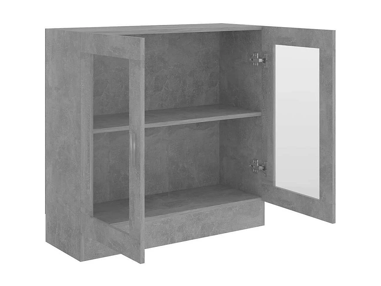 Armoire à vitrine Gris béton 82,5x30,5x80 cm Bois d'ingénierie