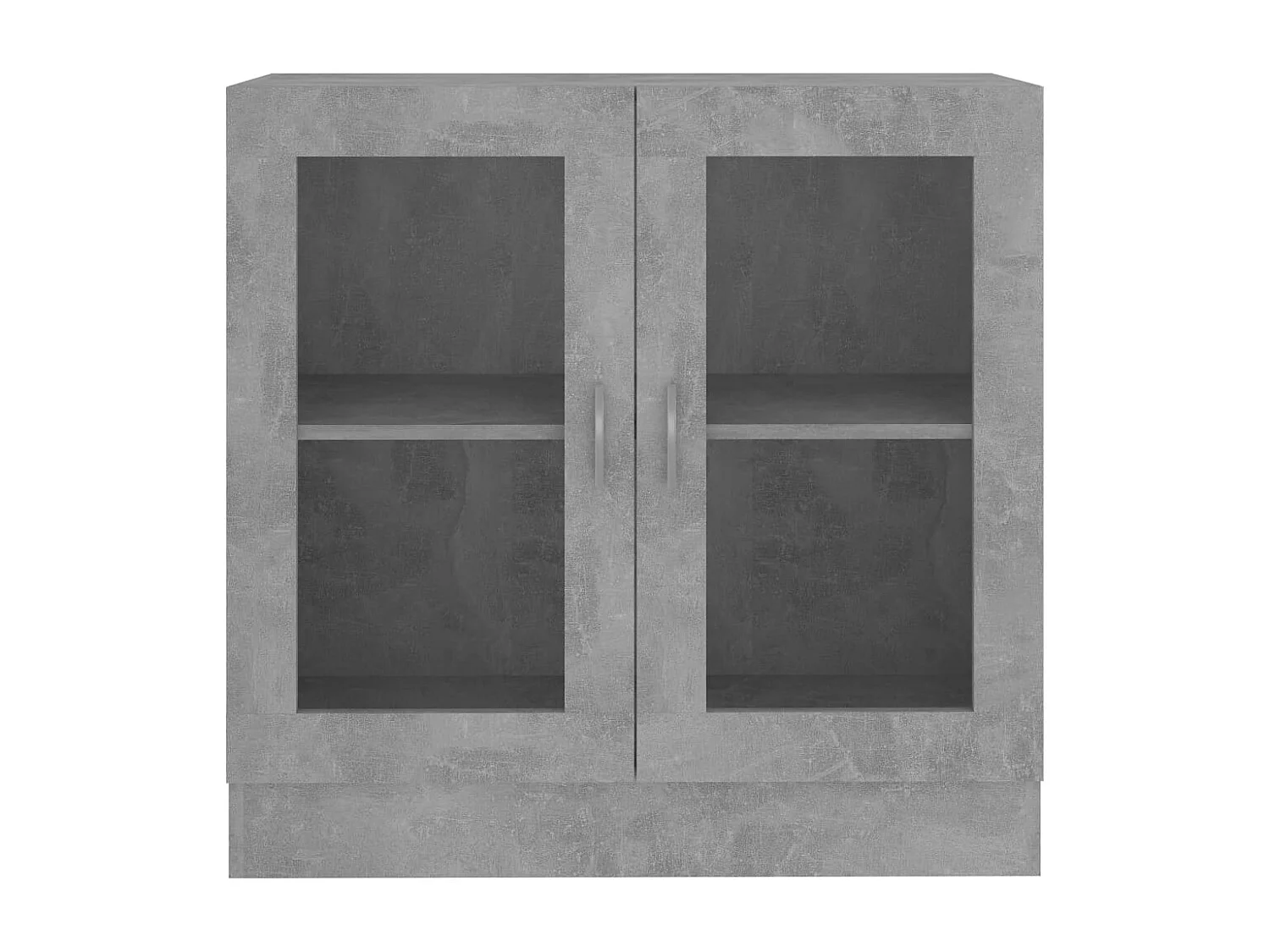 Armoire à vitrine Gris béton 82,5x30,5x80 cm Bois d'ingénierie