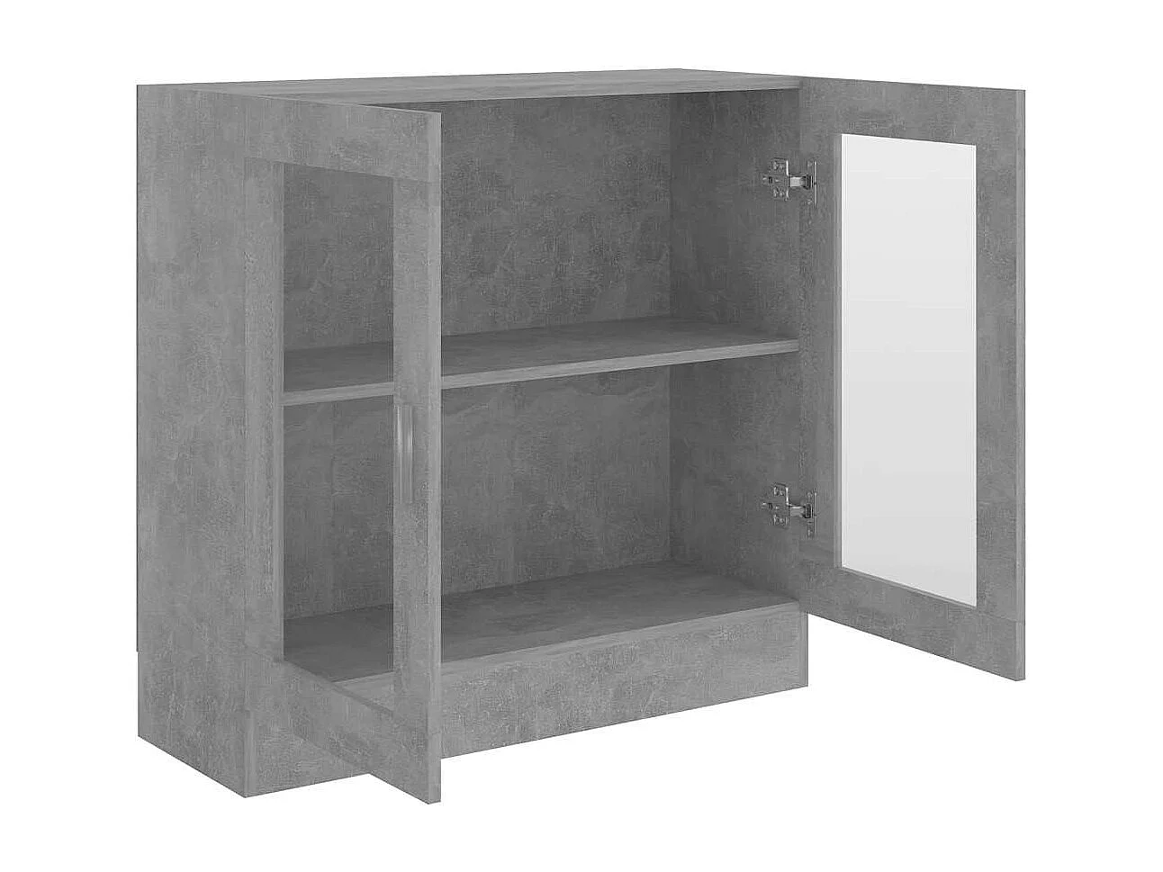 Armoire à vitrine Gris béton 82,5x30,5x80 cm Bois d'ingénierie