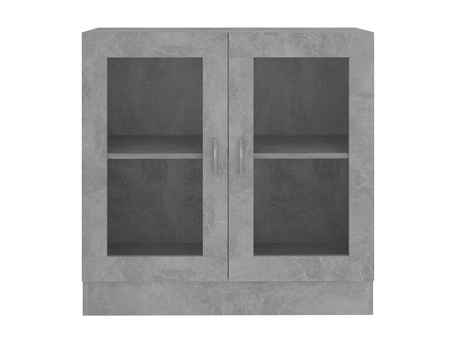 Armoire à vitrine Gris béton 82,5x30,5x80 cm Bois d'ingénierie