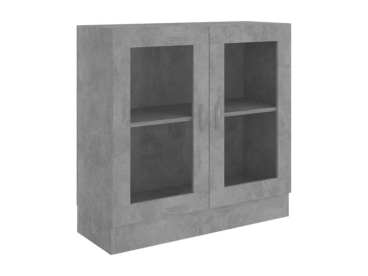 Armoire à vitrine Gris béton 82,5x30,5x80 cm Bois d'ingénierie