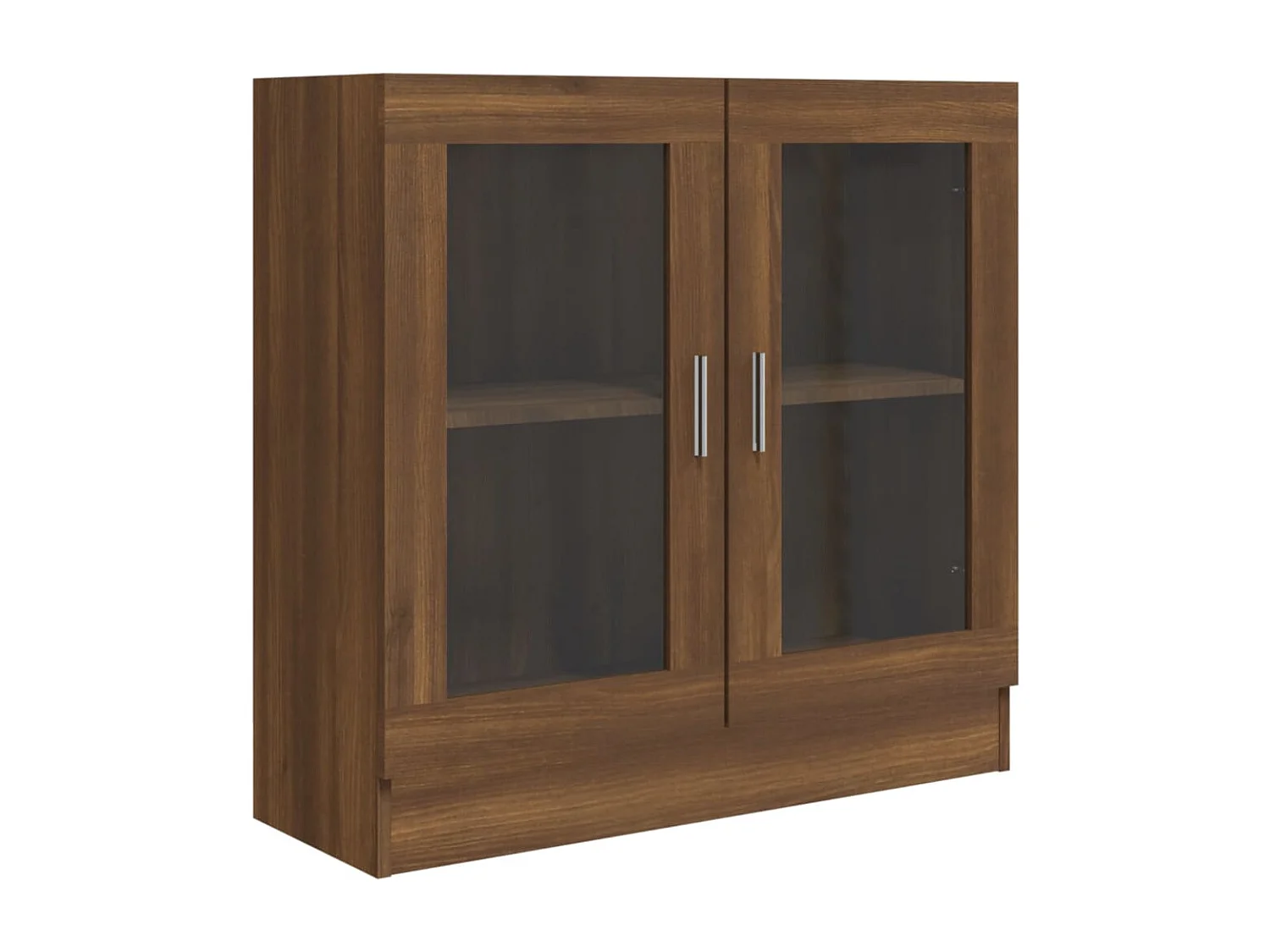 Vitrinenschrank Braun Eichen-Optik 82,5x30,5x80cm Holzwerkstoff