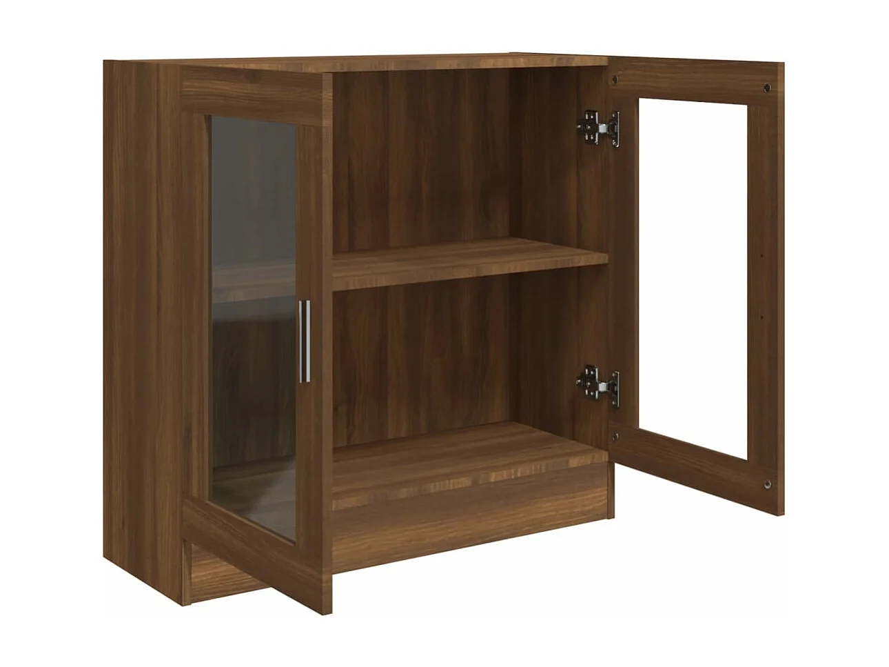 Vitrinenschrank Braun Eichen-Optik 82,5x30,5x80cm Holzwerkstoff