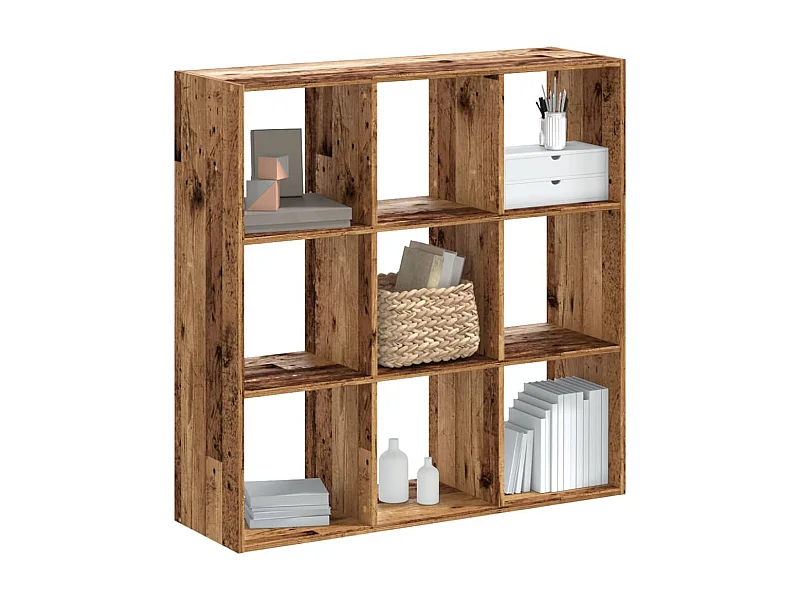 Bücherregal Altholz-Optik 102x32x102 cm Holzwerkstoff