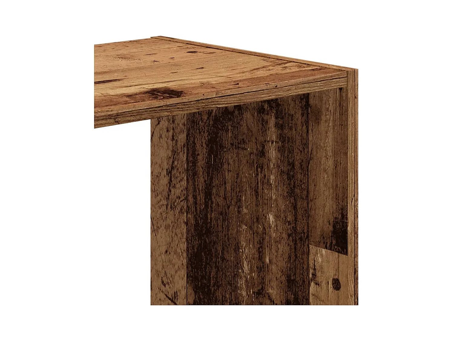 Bibliothèque vieux bois 102x32x102 cm bois d'ingénierie