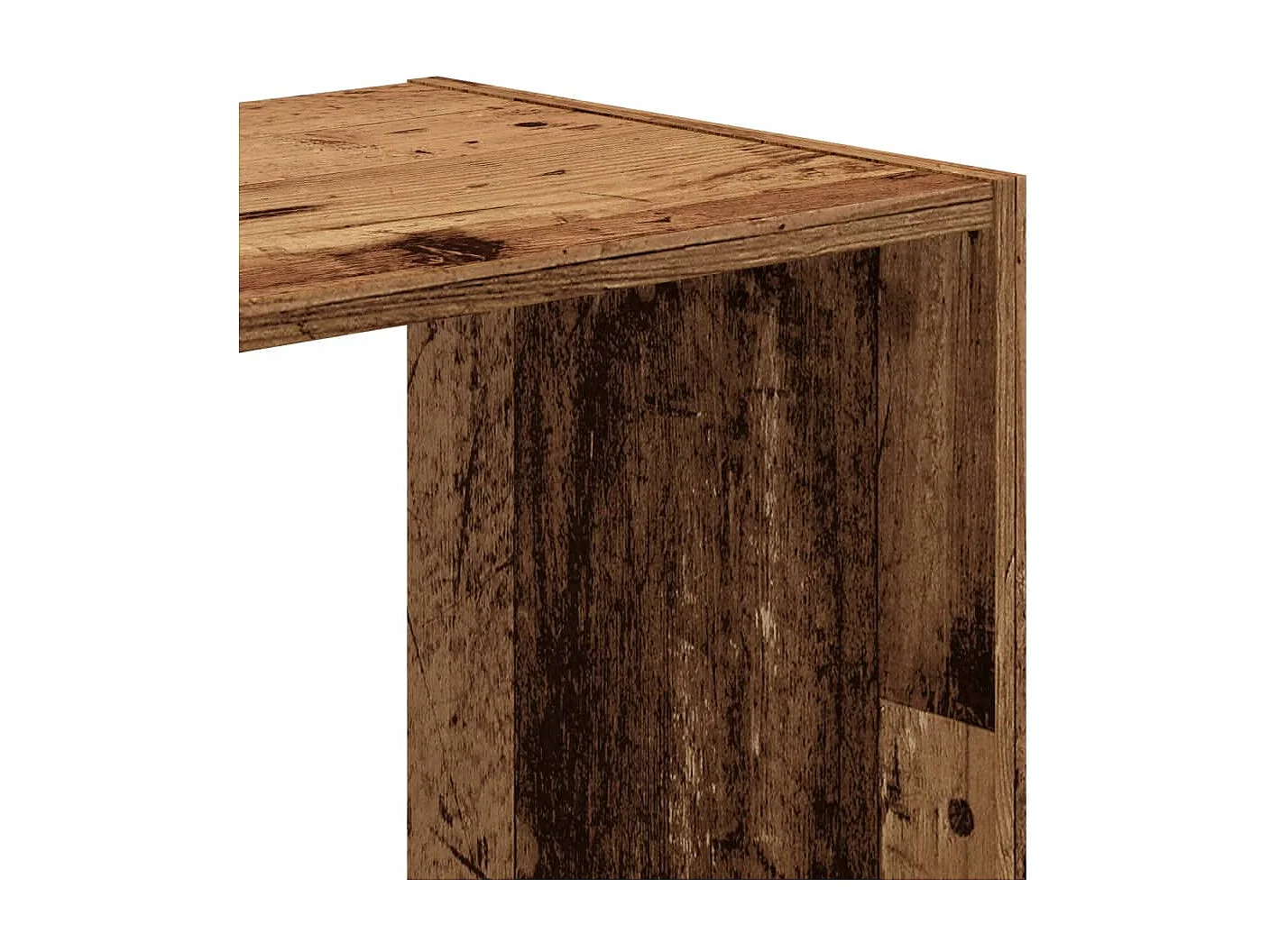 Bücherregal Altholz-Optik 102x32x102 cm Holzwerkstoff