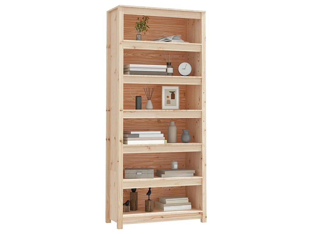 Bibliothèque 80x35x183 cm Bois de pin massif